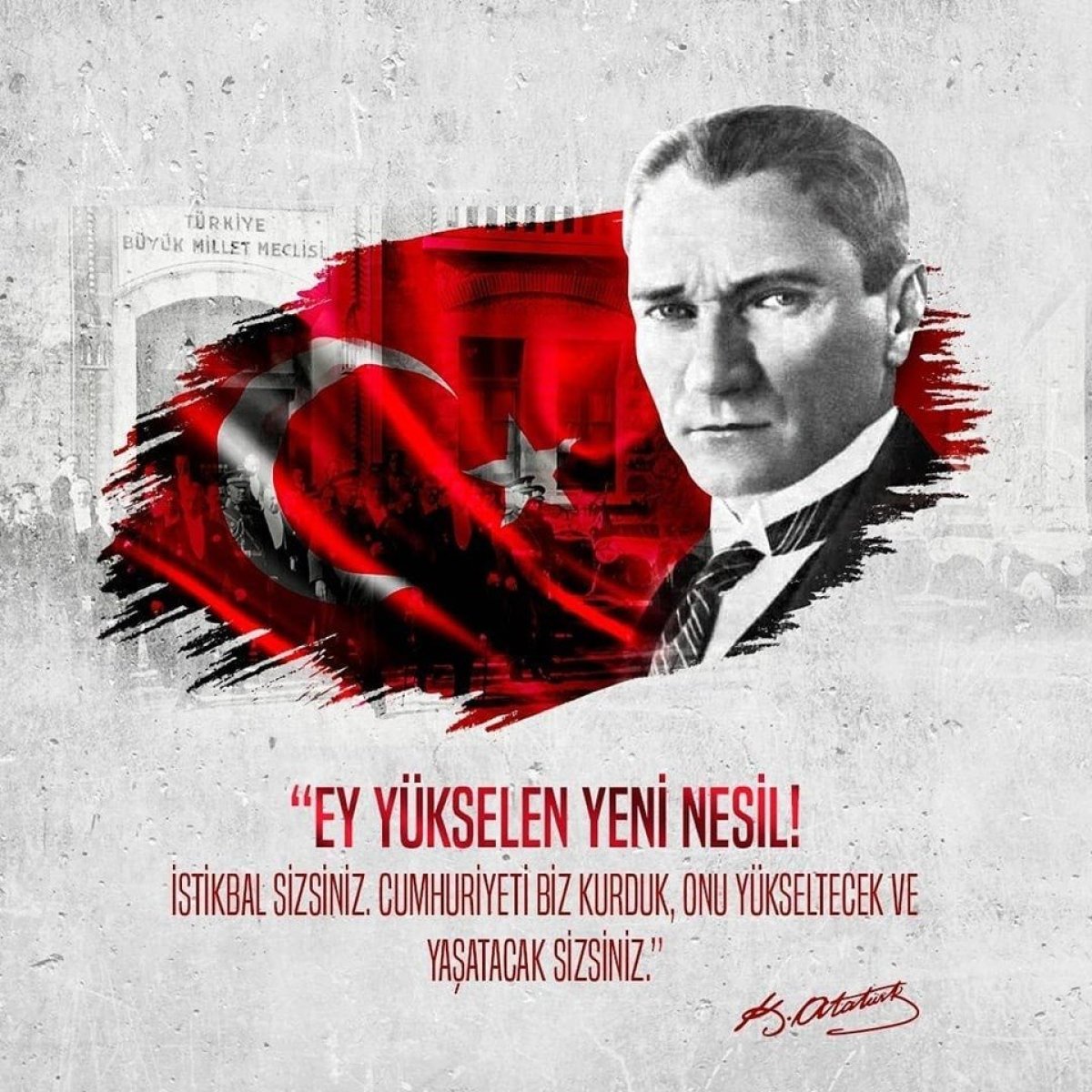 29 Ekim Cumhuriyet Bayramı için resimli mesajlar ve Atatürk'ün sözleri!  #Bir