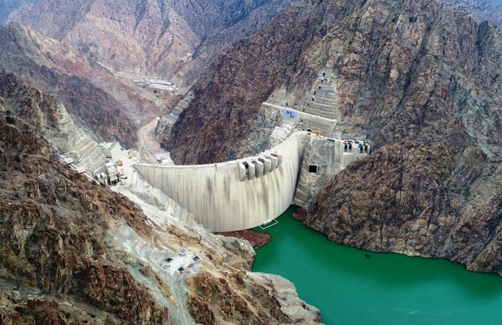 Yousefli Barajı'ndaki su seviyesi 71 metreyi geçti #1